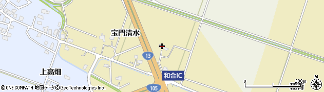 秋田県大仙市和合宝門清水72周辺の地図
