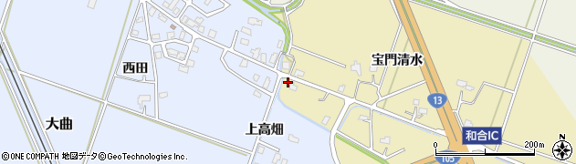 秋田県大仙市和合宝門清水91周辺の地図