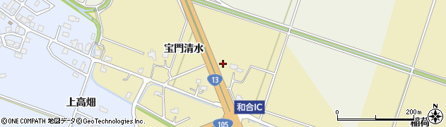 秋田県大仙市和合宝門清水132周辺の地図