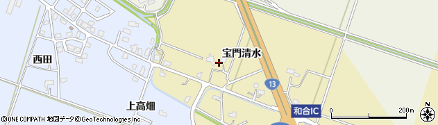 秋田県大仙市和合宝門清水30周辺の地図