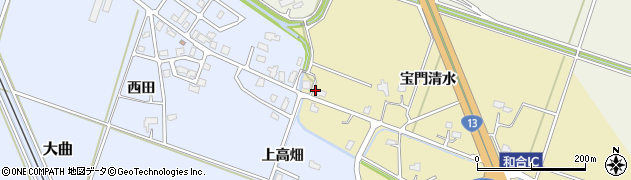 秋田県大仙市和合宝門清水6周辺の地図