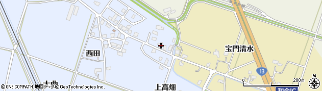 秋田県大仙市大曲上高畑117周辺の地図
