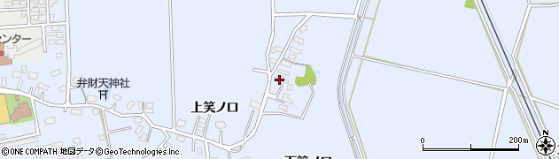 秋田県大仙市大曲下笑ノ口周辺の地図