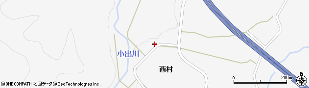 秋田県大仙市内小友西村121周辺の地図
