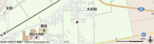 秋田県由利本荘市岩谷町（大宮田）周辺の地図
