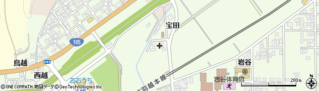 秋田県由利本荘市岩谷町周辺の地図