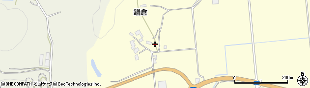 秋田県由利本荘市大谷（鍋倉）周辺の地図