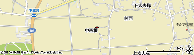 秋田県大仙市大曲西根（中西根）周辺の地図