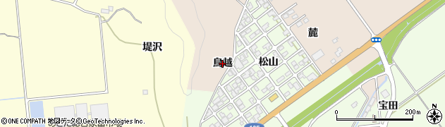 秋田県由利本荘市岩谷麓（鳥越）周辺の地図