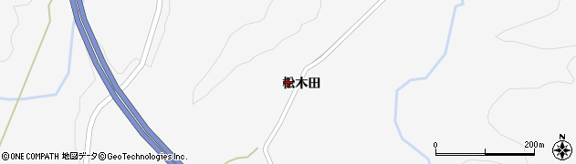 秋田県大仙市内小友松木田周辺の地図