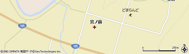 秋田県由利本荘市葛岡（宮ノ前）周辺の地図