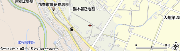 岩手県花巻市湯本（第２地割）周辺の地図