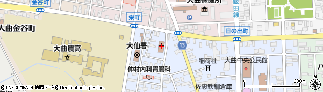 大曲区検察庁周辺の地図