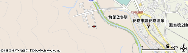 岩手県花巻市台第２地割周辺の地図