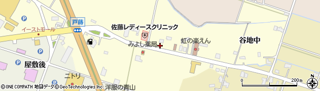 秋田県大仙市戸蒔谷地添109周辺の地図