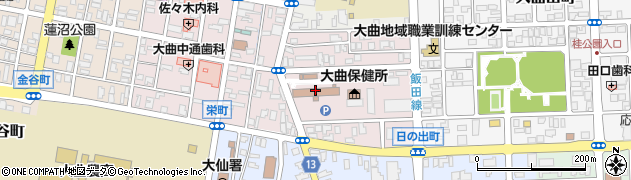 秋田県仙北地域振興局　建設部建築課周辺の地図