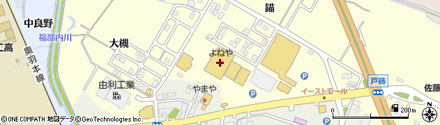 秋田県大仙市戸蒔錨28周辺の地図