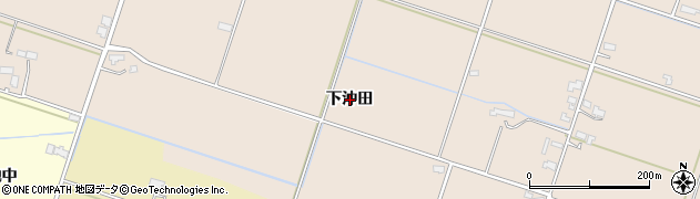 秋田県大仙市高梨（下沖田）周辺の地図
