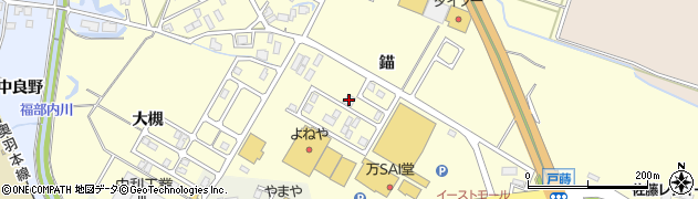 秋田県大仙市戸蒔（錨）周辺の地図