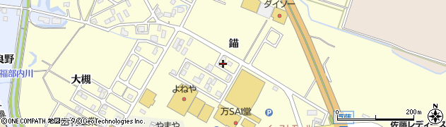 秋田県大仙市戸蒔錨80周辺の地図