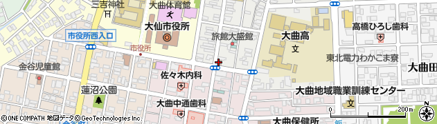 大曲栄町郵便局周辺の地図
