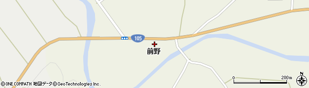 秋田県由利本荘市松本（前野）周辺の地図