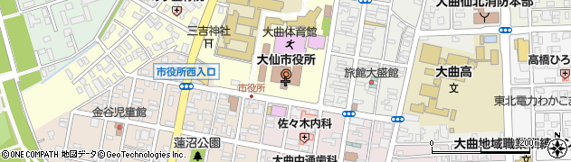 秋田県大仙市周辺の地図