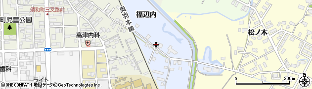 秋田県大仙市大曲（福辺内）周辺の地図