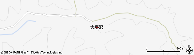 秋田県秋田市雄和萱ケ沢（大平沢）周辺の地図