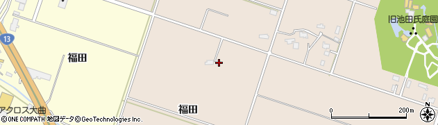 秋田県大仙市高梨福田周辺の地図