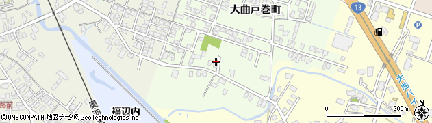 秋田県大仙市大曲戸巻町2周辺の地図