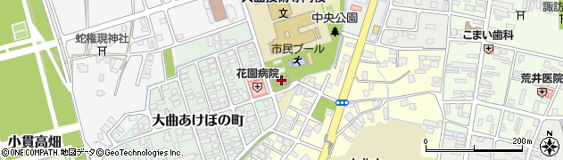 大仙市　花園児童センター周辺の地図