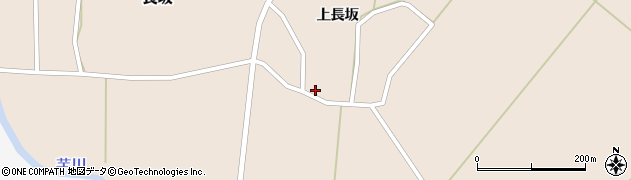 秋田県由利本荘市長坂（上長坂）周辺の地図