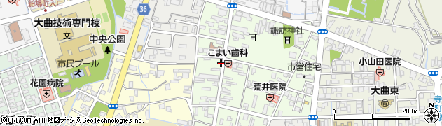 秋田県大仙市大曲上大町周辺の地図