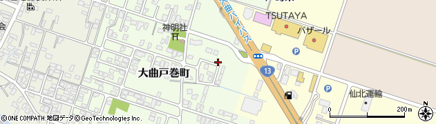 秋田県大仙市大曲戸巻町6周辺の地図