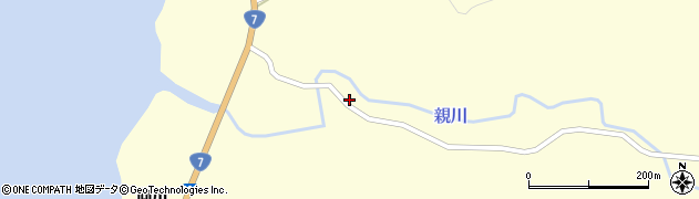 秋田県由利本荘市親川（冷水）周辺の地図