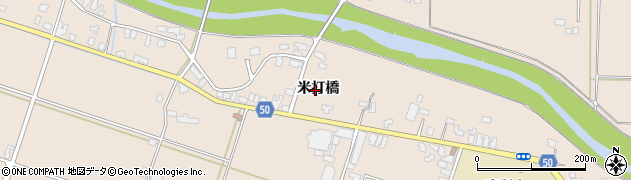 秋田県大仙市高梨（米打橋）周辺の地図