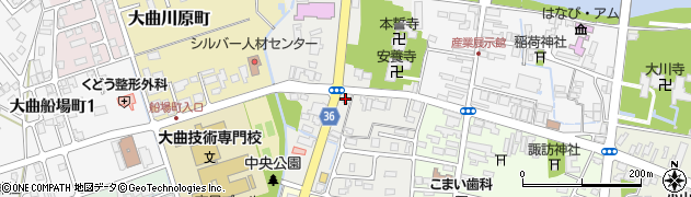 秋田県大仙市大曲浜町周辺の地図