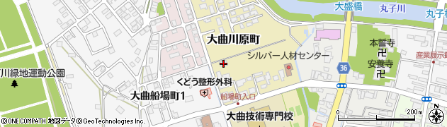 秋田県大仙市大曲川原町周辺の地図
