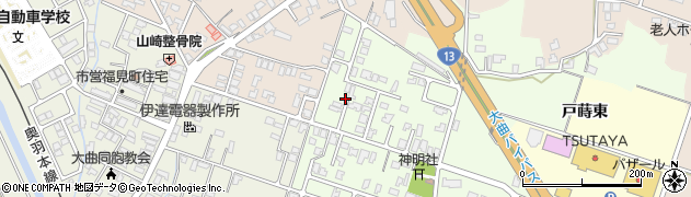 秋田県大仙市大曲戸巻町9周辺の地図