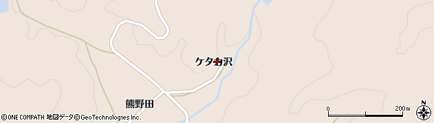 秋田県由利本荘市大内三川（ケタカ沢）周辺の地図
