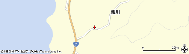 秋田県由利本荘市親川田ノ沢周辺の地図