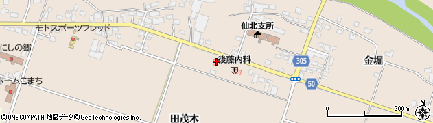 秋田県大仙市高梨田茂木84周辺の地図