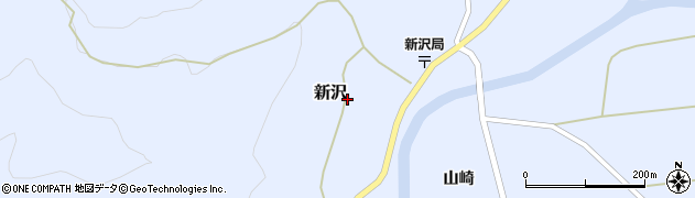 秋田県由利本荘市新沢（小坂）周辺の地図