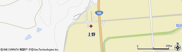秋田県大仙市大曲西根上野周辺の地図