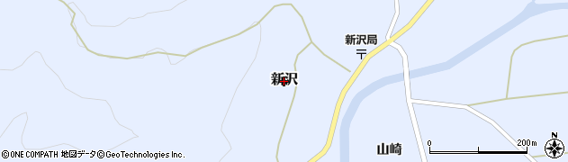秋田県由利本荘市新沢周辺の地図