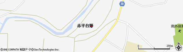 秋田県大仙市南外（赤平台野）周辺の地図