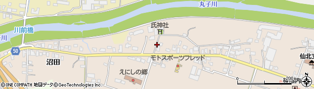 秋田県大仙市高梨（水里）周辺の地図