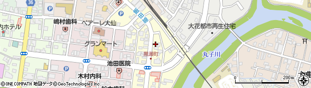 秋田県大仙市大曲黒瀬町周辺の地図