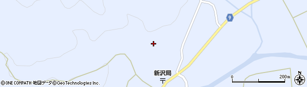 秋田県由利本荘市新沢水無周辺の地図